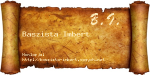 Baszista Imbert névjegykártya